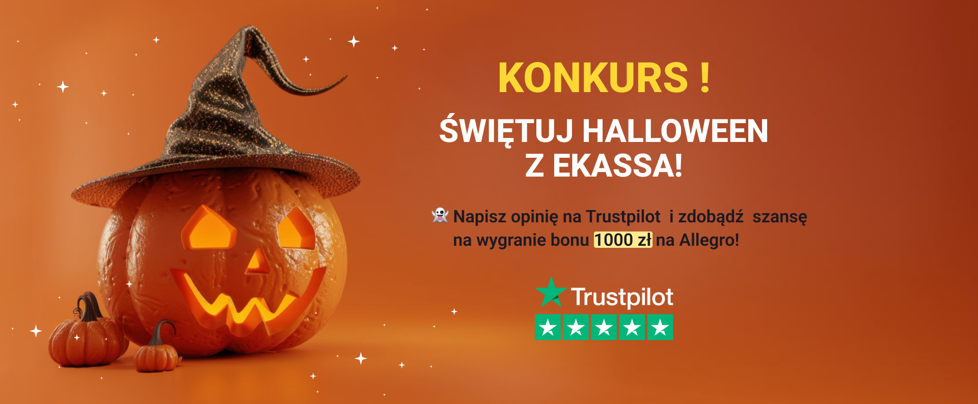 Konkurs „Halloweenowy konkurs od Ekassa” – wygraj bon 1000 zł do Allegro! 🎃
