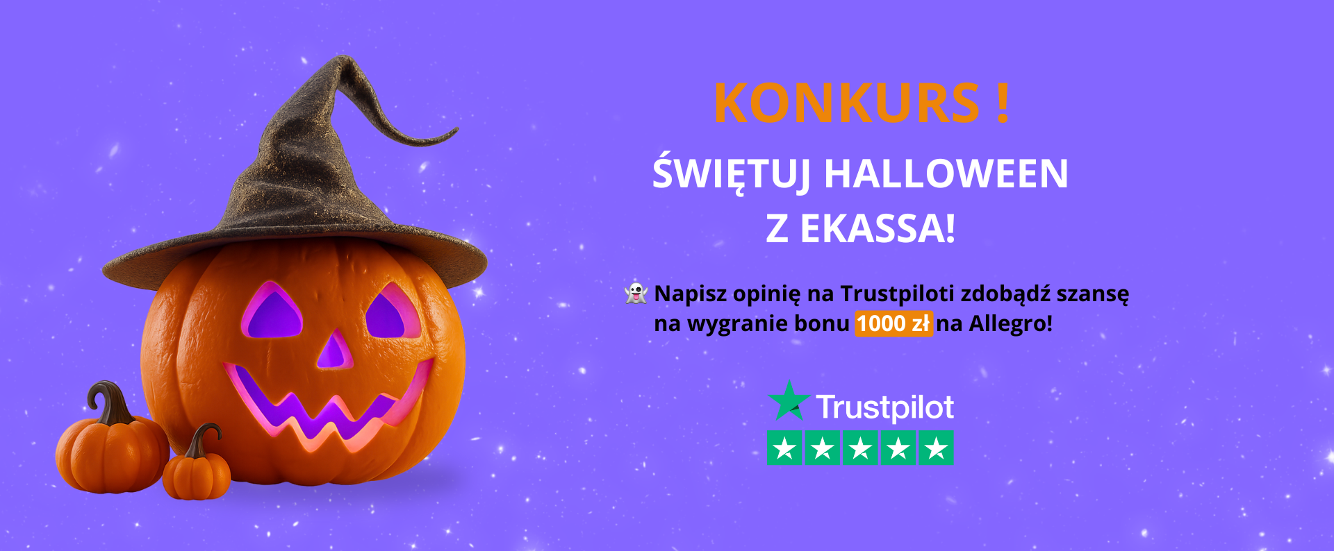 Konkurs „Halloweenowy konkurs od Ekassa” – wygraj bon 1000 zł do Allegro! 🎃